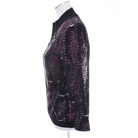 St. John Sport Wool Full Zip Reptile Cardigan Knit Sweater Purple Women Sz S - Picture 10 of 14
